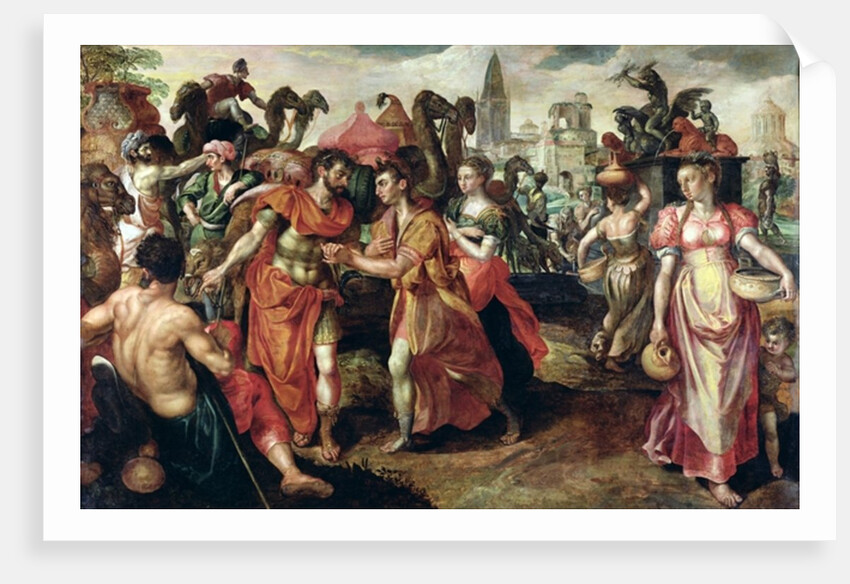 Laban Searching for Eliezer at the Well by Maarten de Vos