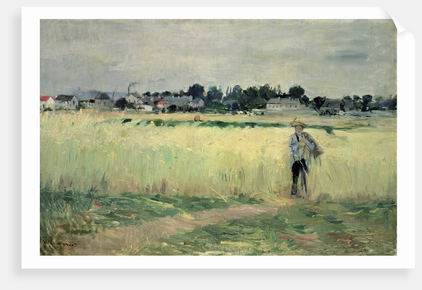 In the Wheatfield at Gennevilliers, 1875 by Berthe Morisot