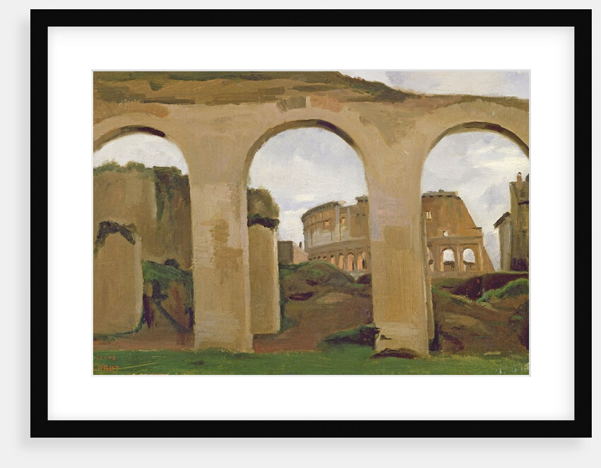 The Colosseum, seen through the Arcades of the Basilica of Constantine, 1825 by Jean Baptiste Camille Corot