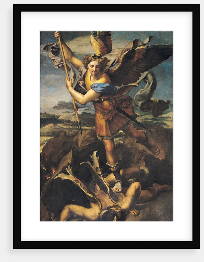 St. Michael Overwhelming the Demon, 1518 by Raphael (1483-1520)