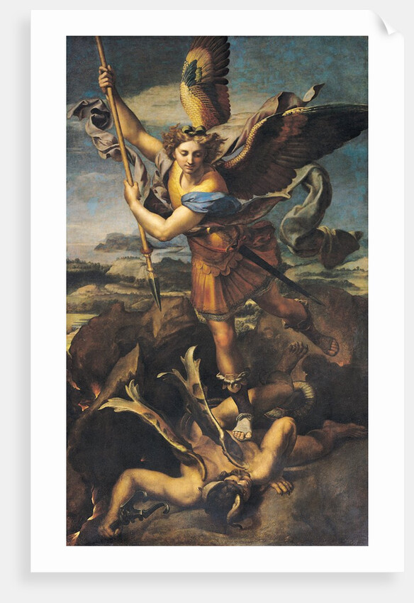 St. Michael Overwhelming the Demon, 1518 by Raphael (1483-1520)