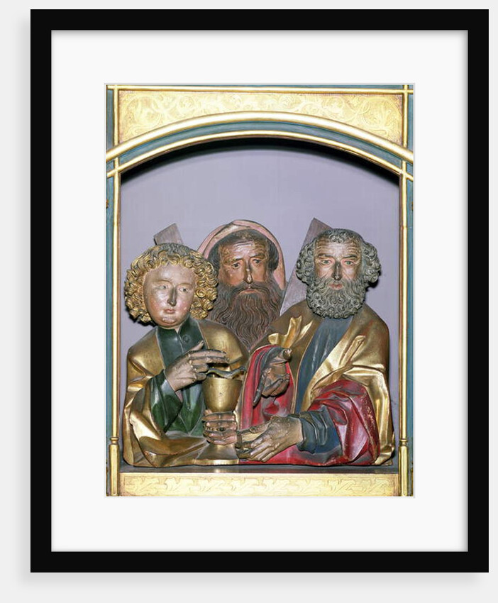 Wooden carvings of SS. John, Andrew and Peter by Nikolaus Hagenauer