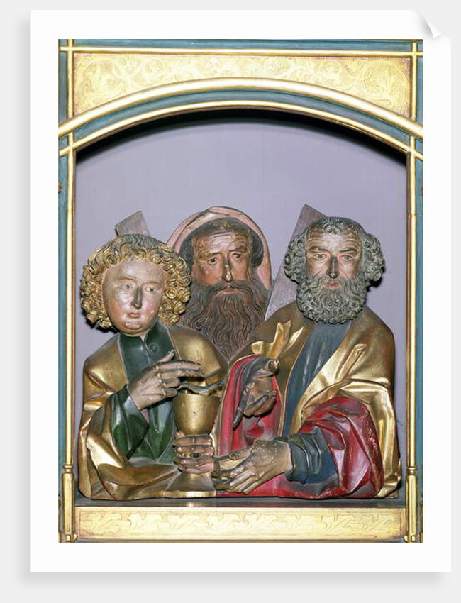 Wooden carvings of SS. John, Andrew and Peter by Nikolaus Hagenauer