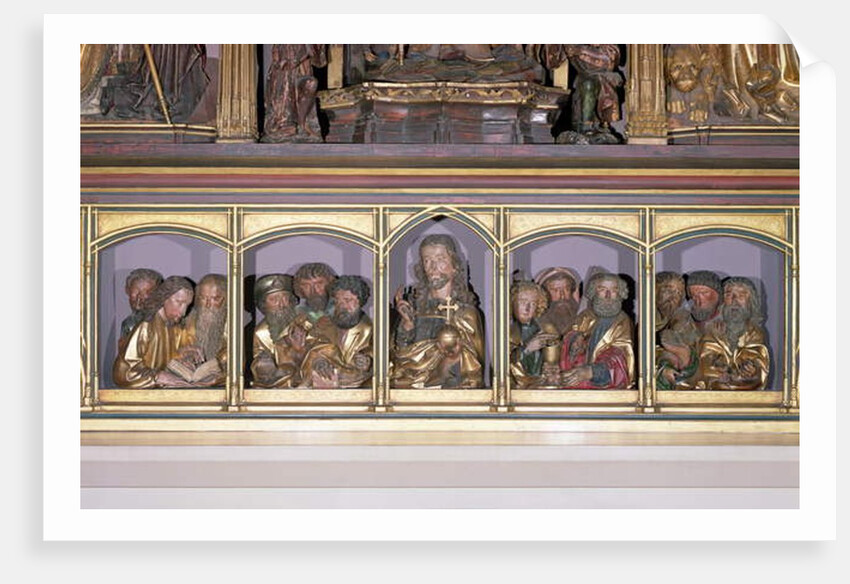 Wooden carvings of Christ and the Twelve Apostles by Nikolaus Hagenauer