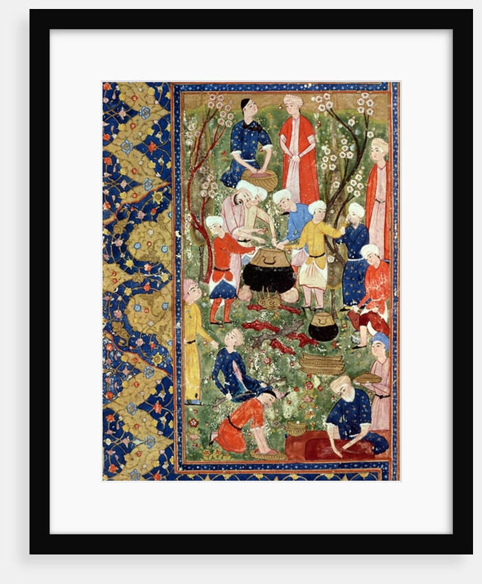 Preparing a meal by Persian School