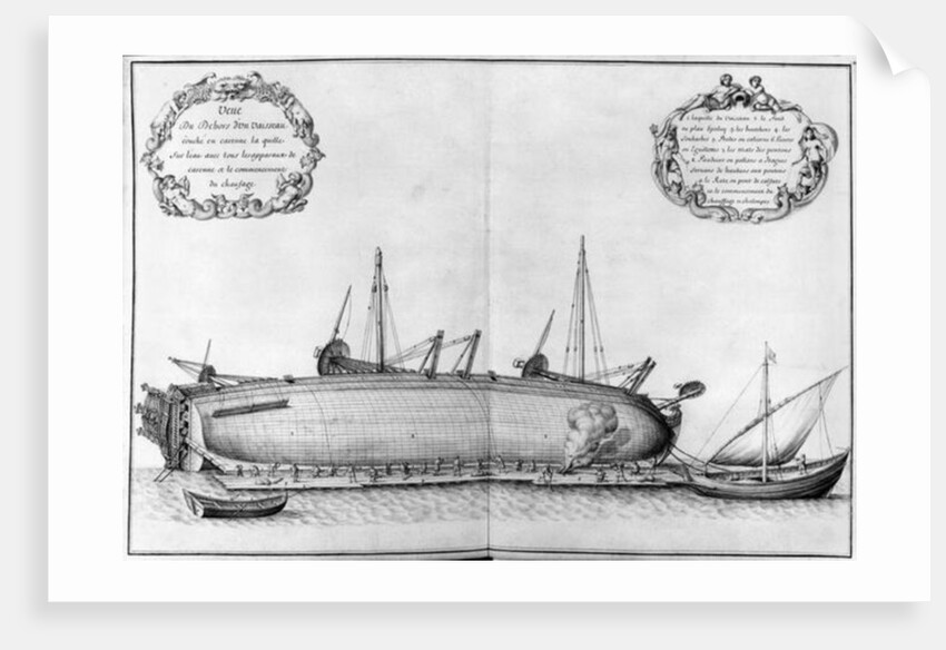 Outside of a vessel lying on its hull by French School