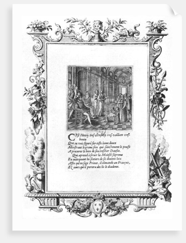 Henri IV King of France and Navarre teaching the Dauphin Louis de France, future Louis XIII c.1605 by Jacques de Fornazeris