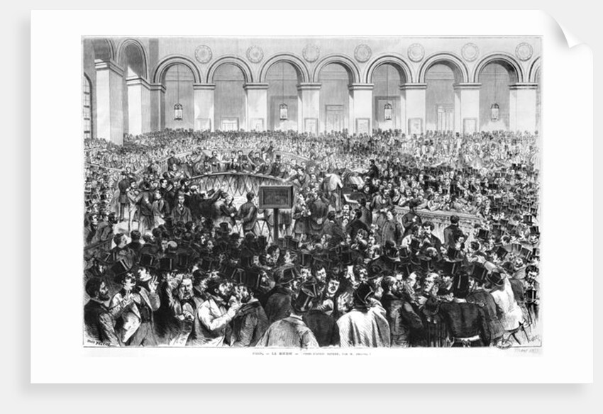 The 'Corbeille' at the Bourse of Paris, 1873 by Jules Pelcoq