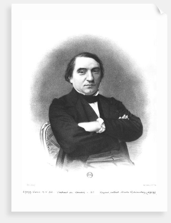 Ernest Renan after a photograph by Pierre Petit by French School