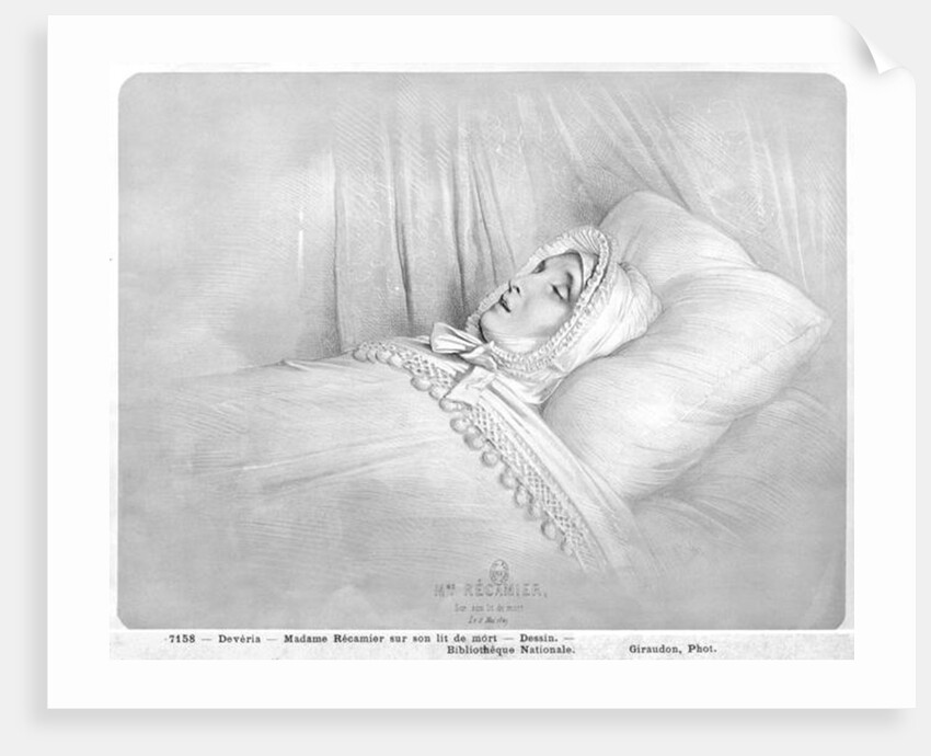 Madame Recamier on her deathbed, 11th May 1849 by Achille Deveria