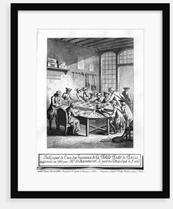 Interior of the Small Post Office in Paris in 1760 by Burn Smeeton