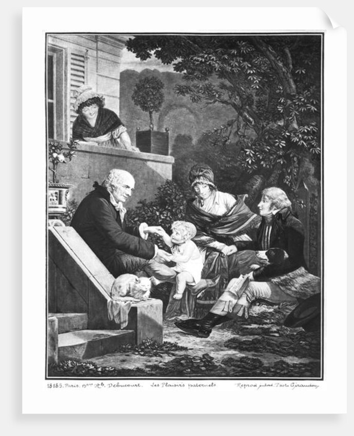 Joys of being a father, c.1797 by Philibert Louis Debucourt