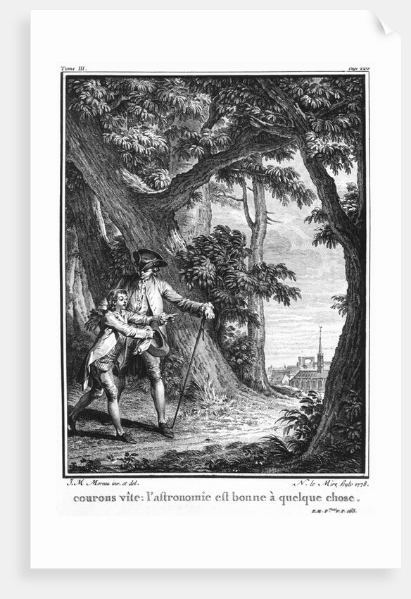 Illustration from 'L'Emile' by Jean-Jacques Rousseau engraved by Noel Le Mire published in 1778 by Jean Michel the Younger Moreau