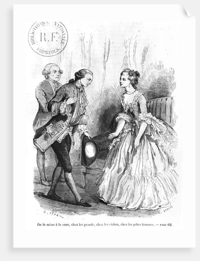 Illustration from 'L'Emile' by Jean-Jacques Rousseau published in 1851 by Pierre Gustave Eugene Staal