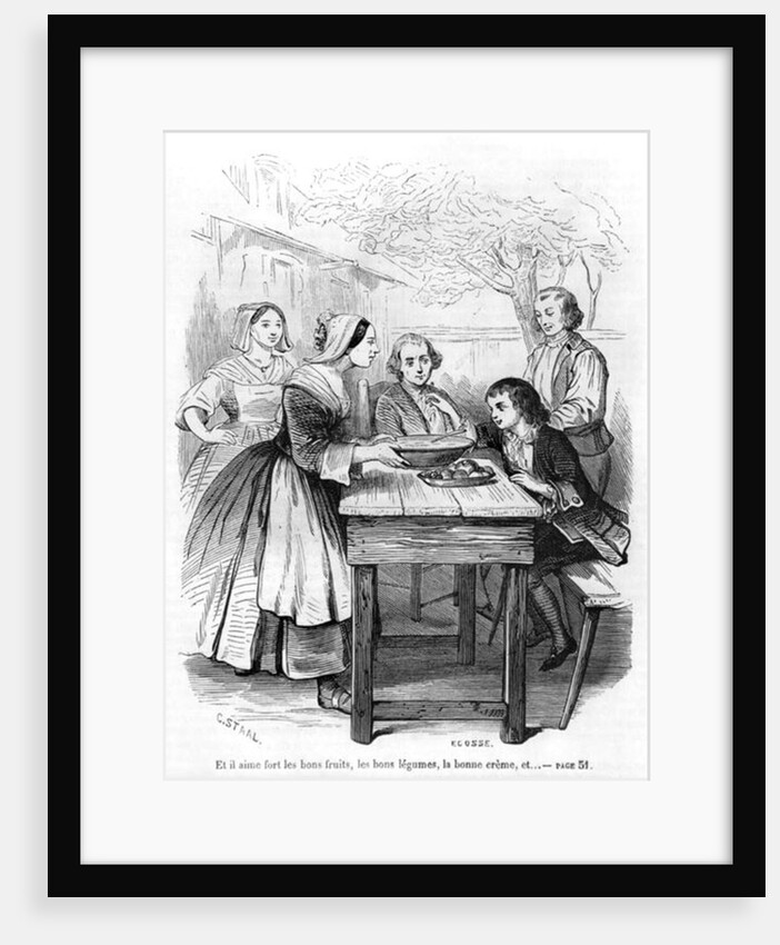 Illustration from 'L'Emile' by Jean-Jacques Rousseau published in 1851 by Pierre Gustave Eugene Staal