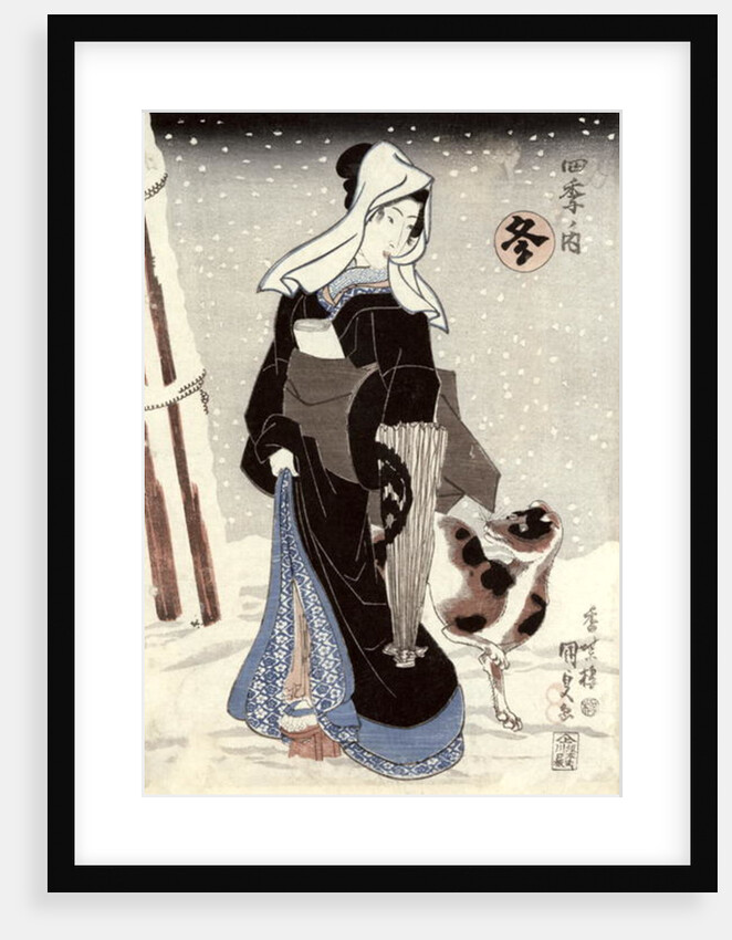 Winter by Utagawa Kunisada