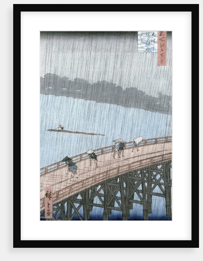Sudden Shower over Shin-Ohashi Bridge and Atake by Ando or Utagawa Hiroshige