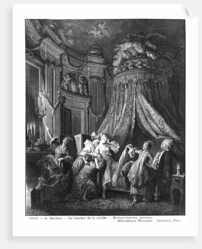 The bride's going-to-bed ceremony, engraved from Jean-Michel Moreau, said the Young by Pierre Antoine Baudouin