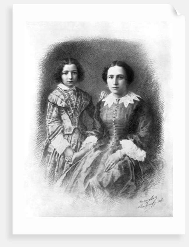 Sarah Bernhardt and her mother? by (1820-1910) Nadar