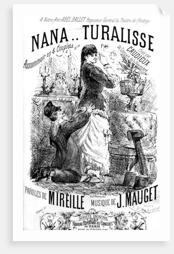 Front cover of a score sheet for the song 'Nana..turalisse' by French School