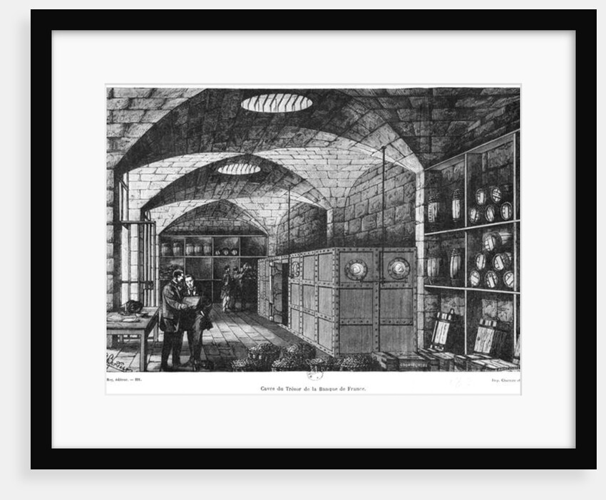 Basement of the Bank of France in Paris, 1897 by Louis Joseph Amedee Daudenarde