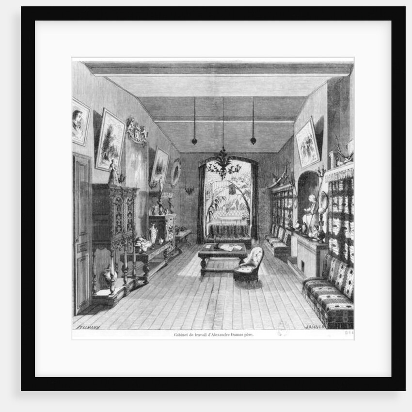 Study of Alexandre Dumas Pere by Octave Edouard Jean Jahyer