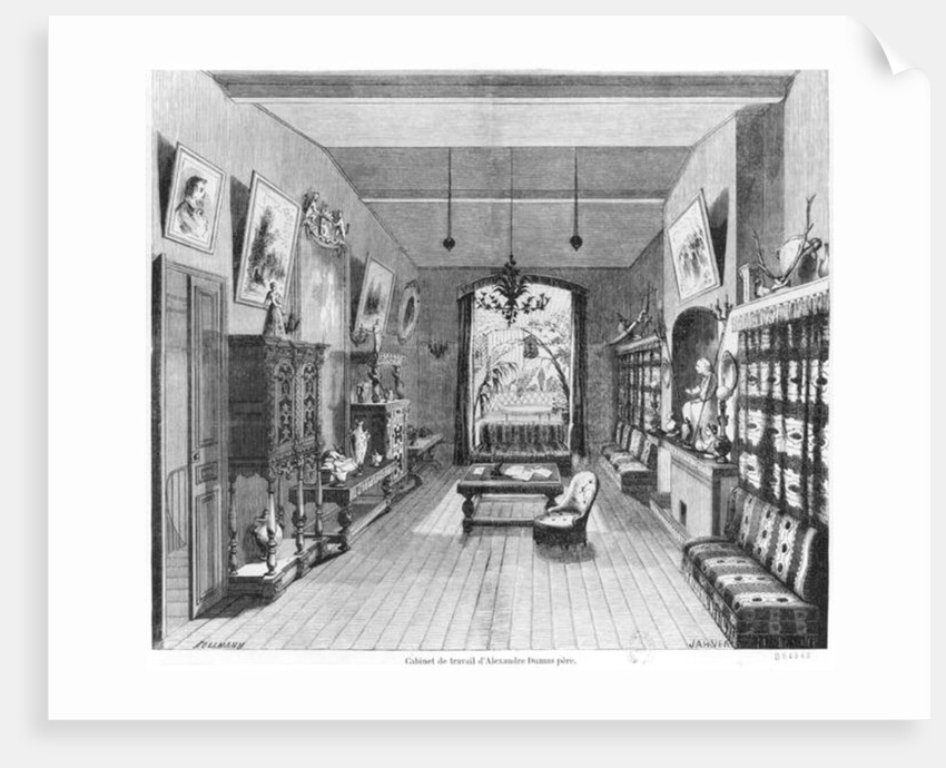 Study of Alexandre Dumas Pere by Octave Edouard Jean Jahyer