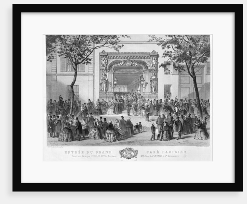 Entrance to the 'Grand Cafe Parisien', Paris, 1856 by E. David