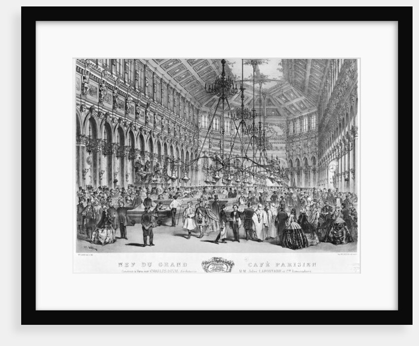 Interior of the 'Grand Cafe Parisien', Paris, 1856 by E. David