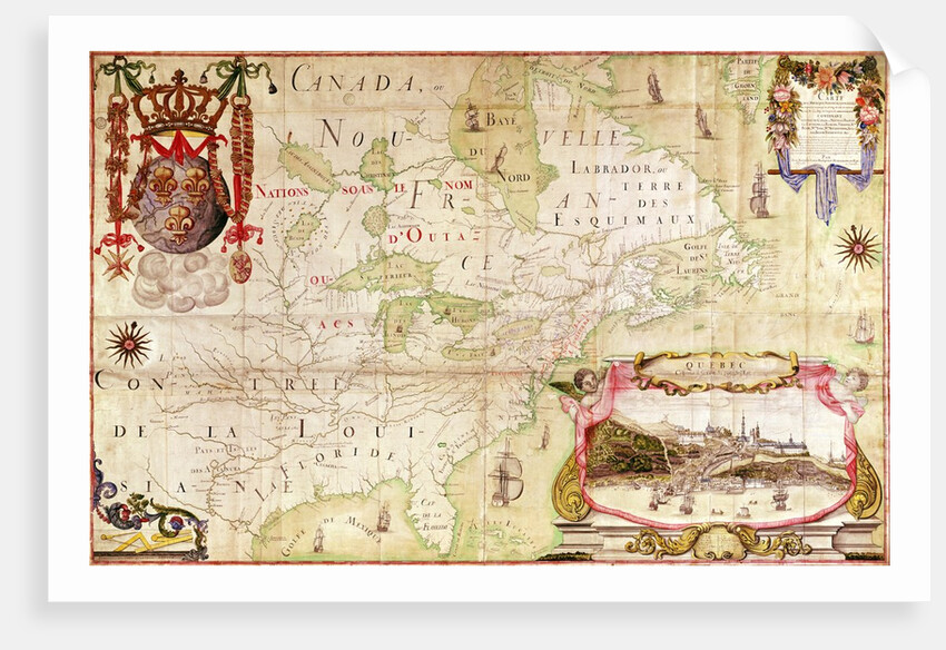 Map of Canada by Jean Baptiste Louis Franquelin