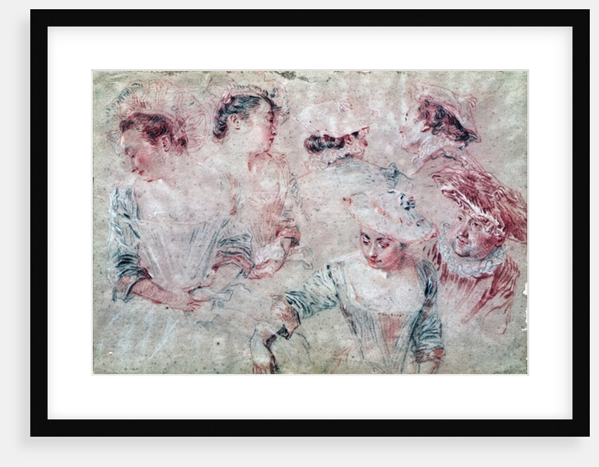 Six Studies by Jean Antoine Watteau