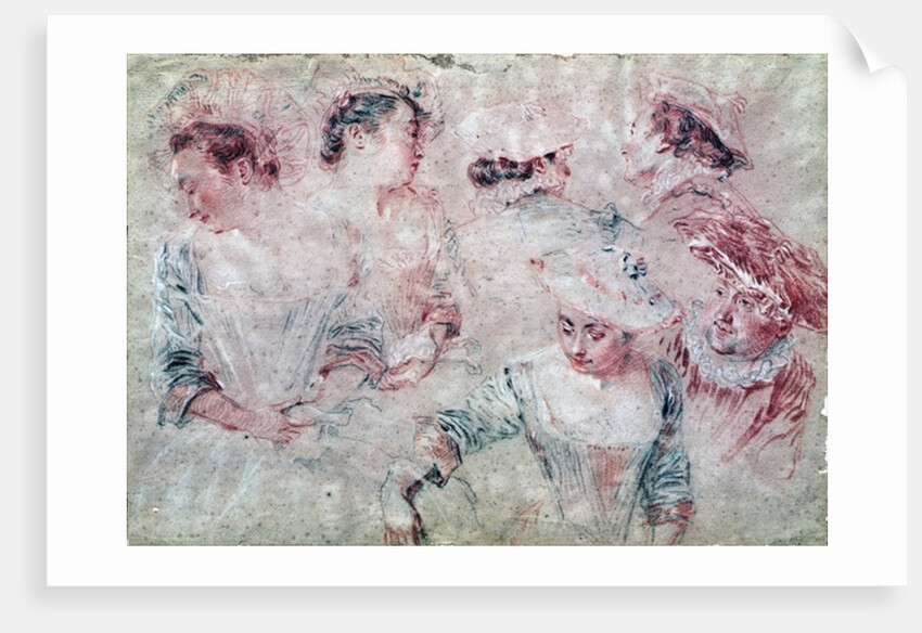 Six Studies by Jean Antoine Watteau