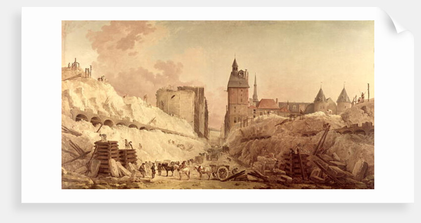 Demolition of the Houses on the Pont au Change in 1788 by Hubert Robert