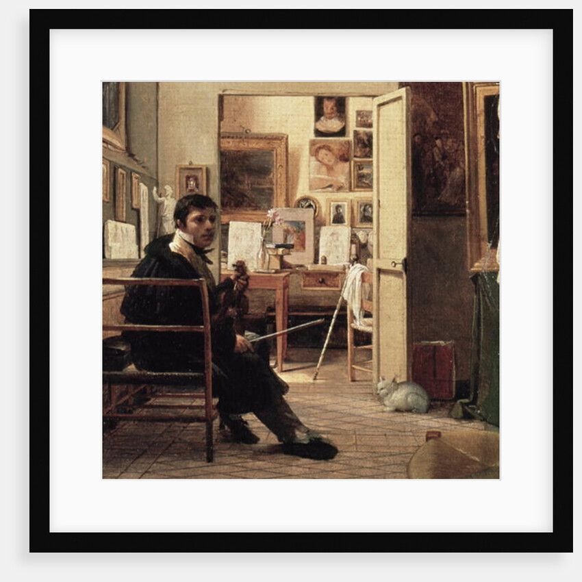 The Studio of Ingres in Rome, 1818 by Jean Alaux