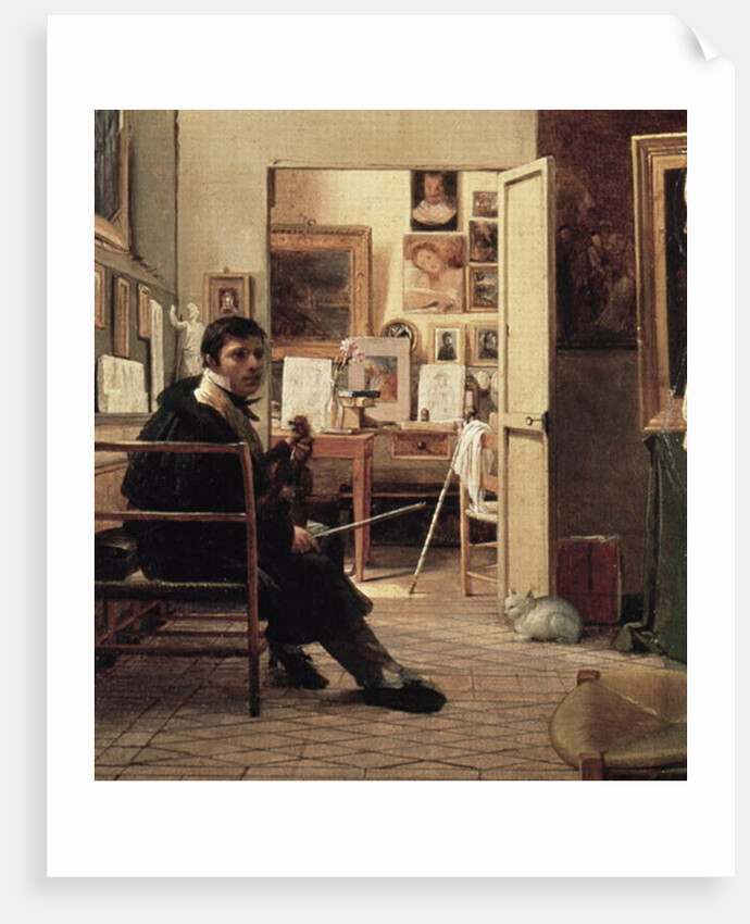 The Studio of Ingres in Rome, 1818 by Jean Alaux