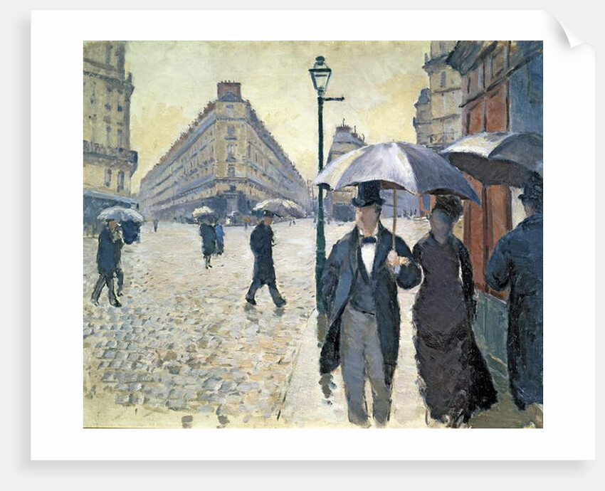Sketch for 'Paris, a Rainy Day', 1877, pre-restoration by Gustave Caillebotte