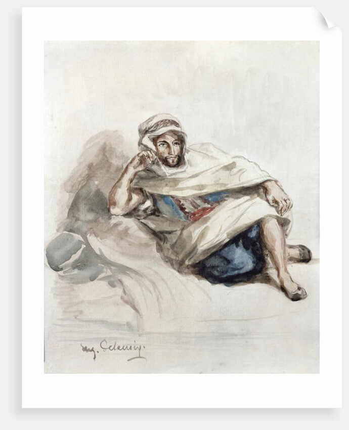 Seated Arab by Ferdinand Victor Eugene Delacroix