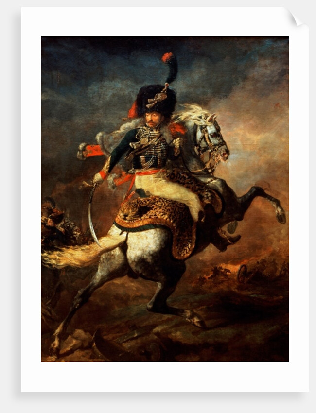 An Officer of the Imperial Horse Guards Charging, 1812 by Theodore Gericault