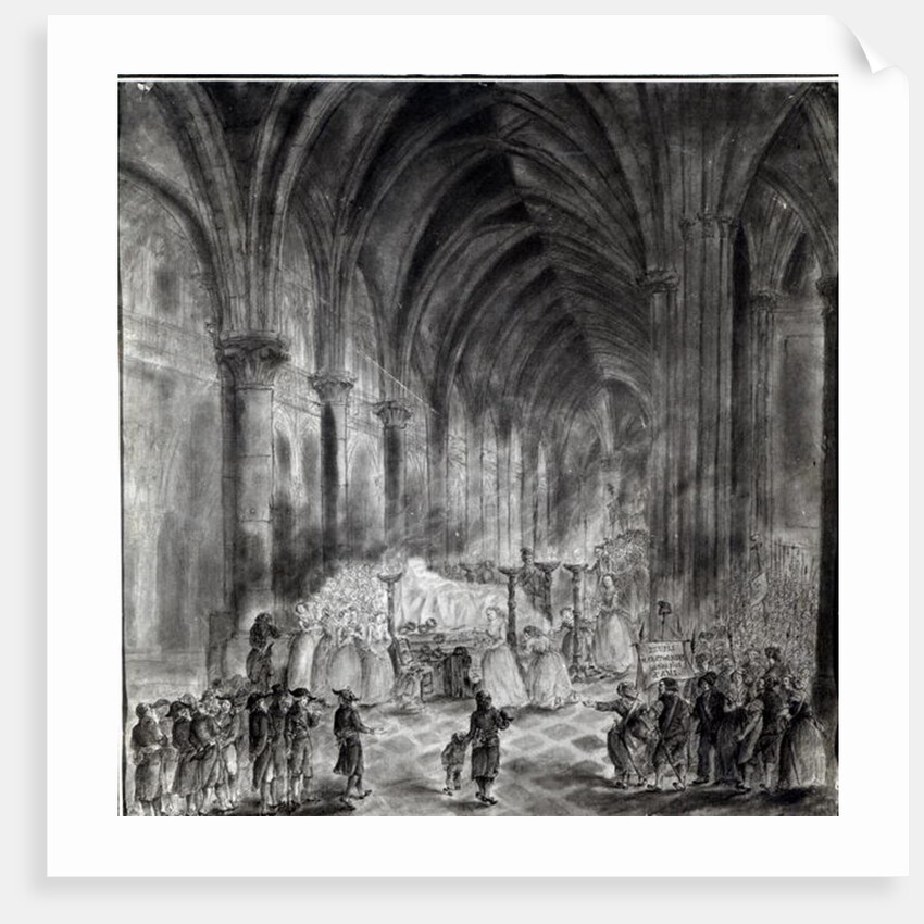 The Funeral of Jean Paul Marat in the Chapel of the Club des Cordeliers, 16th July 1793 by French School