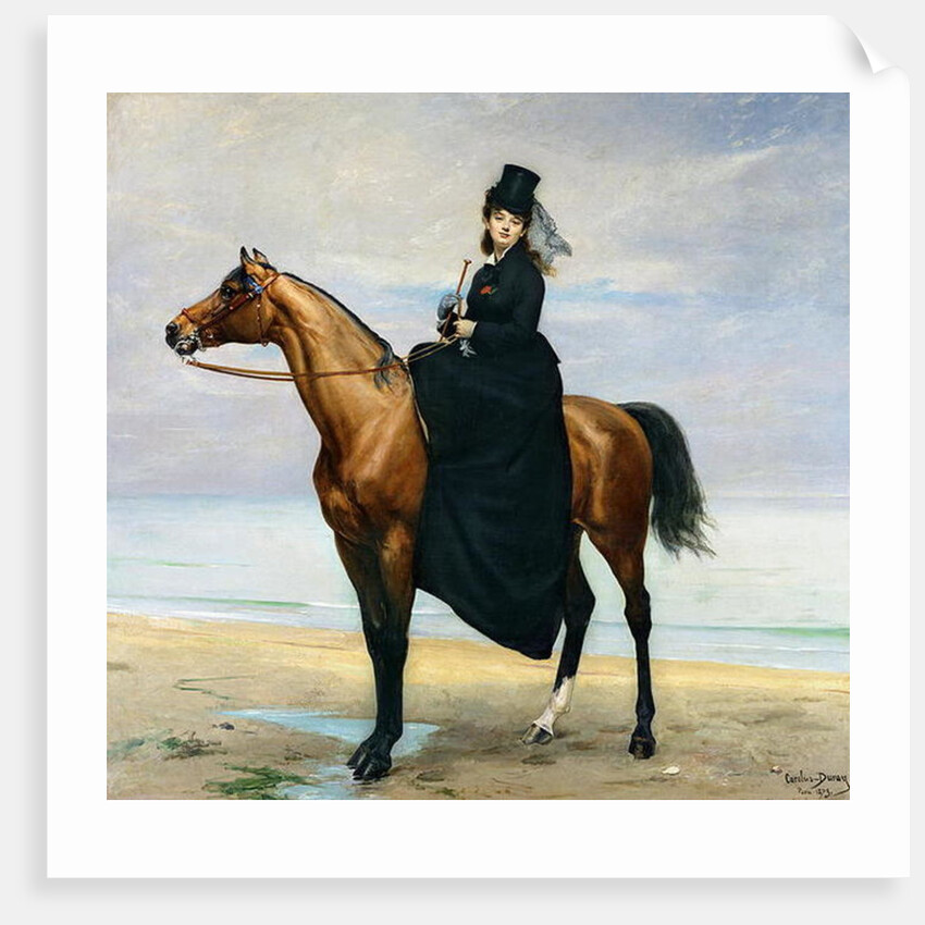 Equestrian Portrait of Mademoiselle Croizette, 1873 by Charles Emile Auguste Carolus-Duran