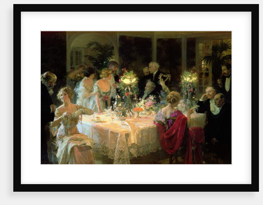 The End of Dinner, 1913 by Jules Alexandre Gruen or Grun