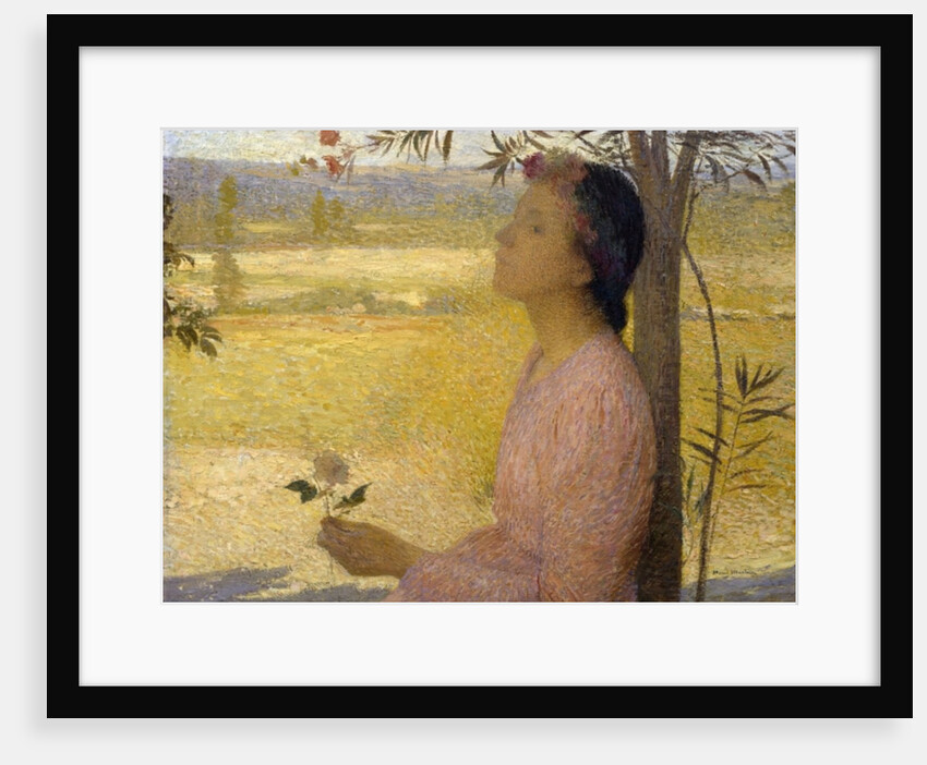 Young Woman with a Rose by Henri Jean Guillaume Martin