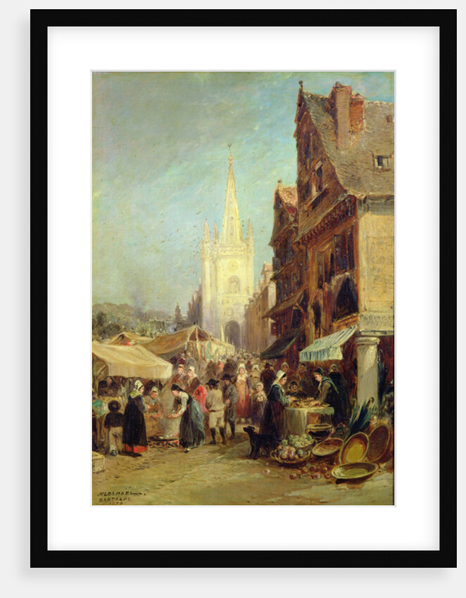 Market at Hennebont by Jules Achille Noel
