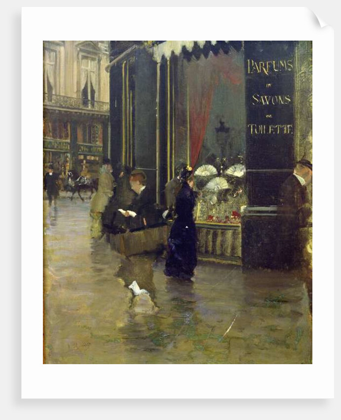 La Parfumerie Viollet, Boulevard des Capucines, 19th century by Giuseppe or Joseph de Nittis