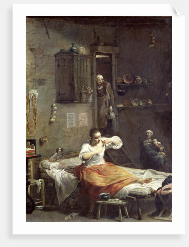 The Woman with the Flea by Giuseppe Maria Crespi