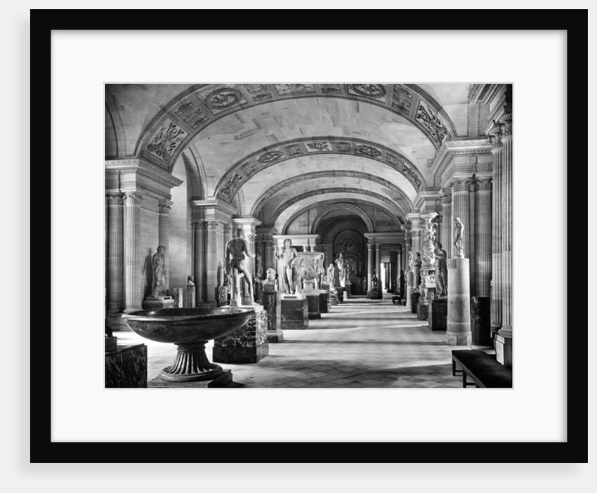 View of the Caryatids' room in the Louvre Museum, c.1900-04 by Adolphe Giraudon