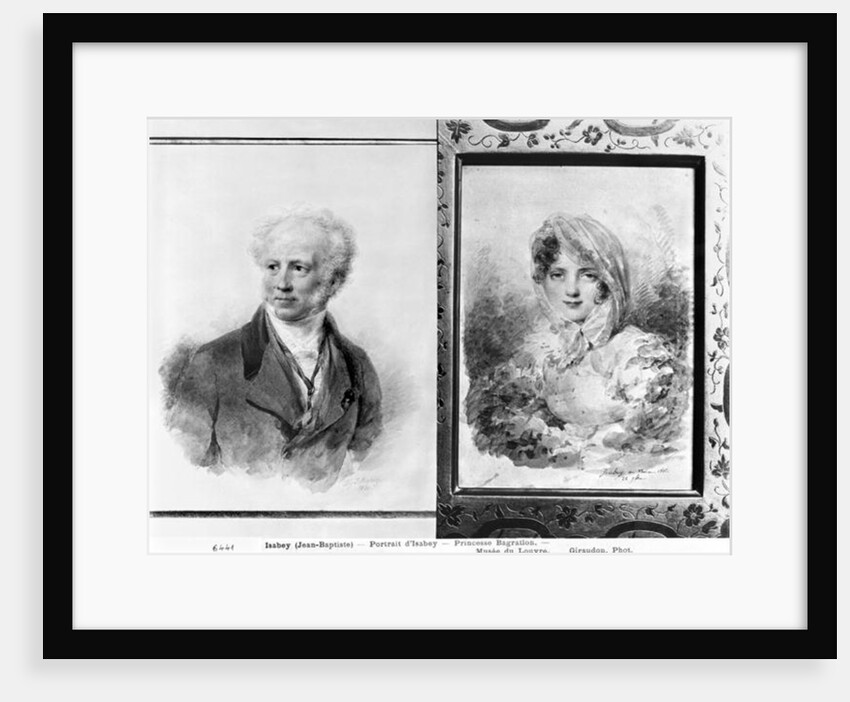 Self portrait and portrait of Princess Bagration, 1841 and 1812 by Jean-Baptiste Isabey