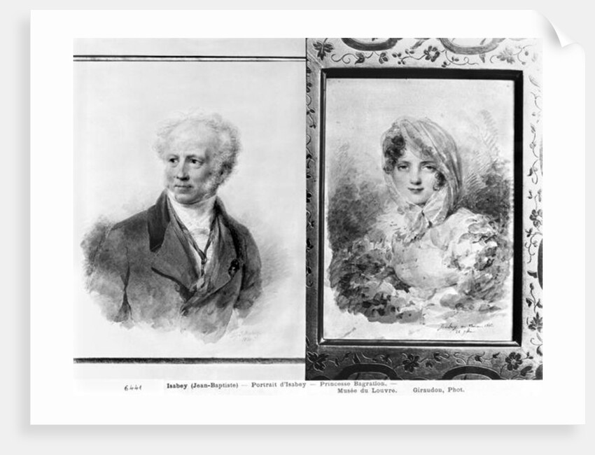 Self portrait and portrait of Princess Bagration, 1841 and 1812 by Jean-Baptiste Isabey