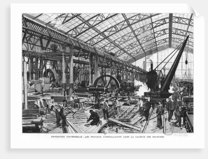Building site of the Galerie des Machines at the Universal Exhibition of 1889, Paris, April 1889 by French School