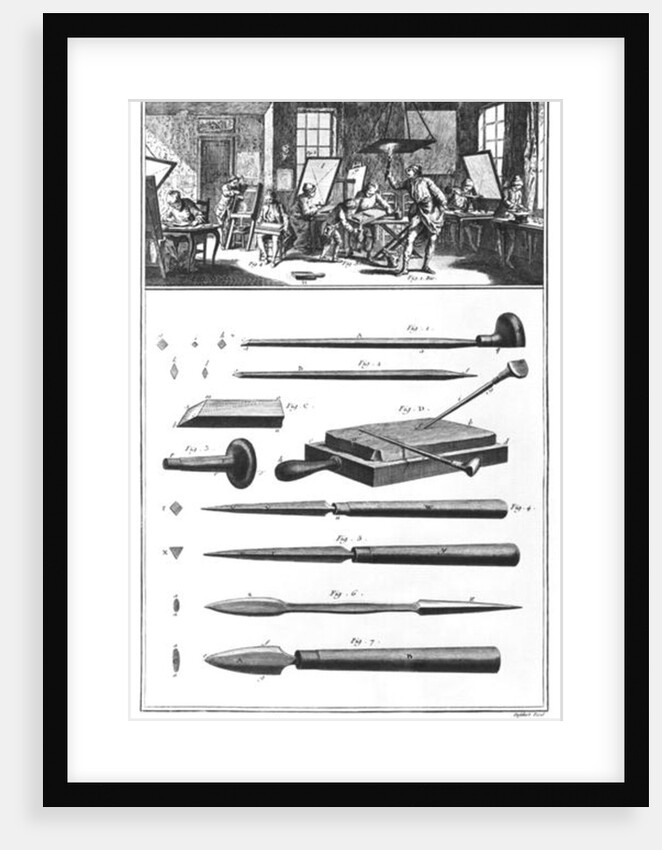 The engraving Workshop, Chapter on engraving by French School
